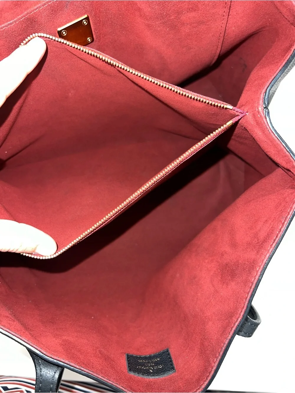 Louis Vuitton Black Leather LV Logo Lock me Shopper Tote Bag